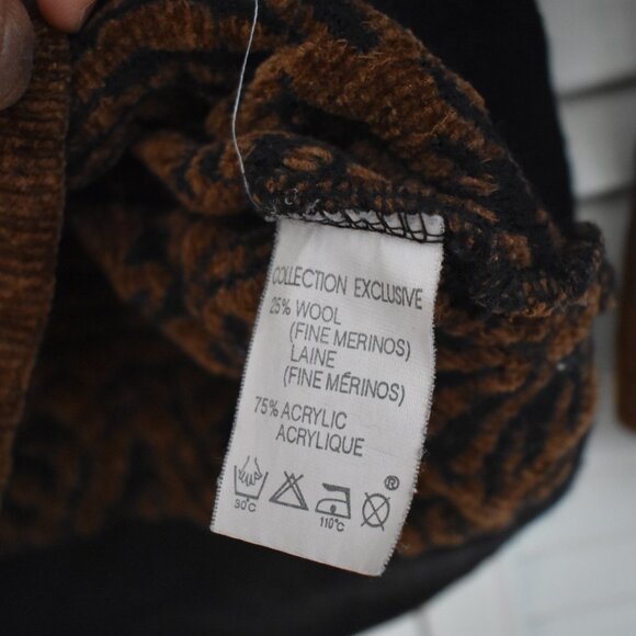 Brown Wool Blend Turtleneck Knit Sweater - Picture 4 of 6